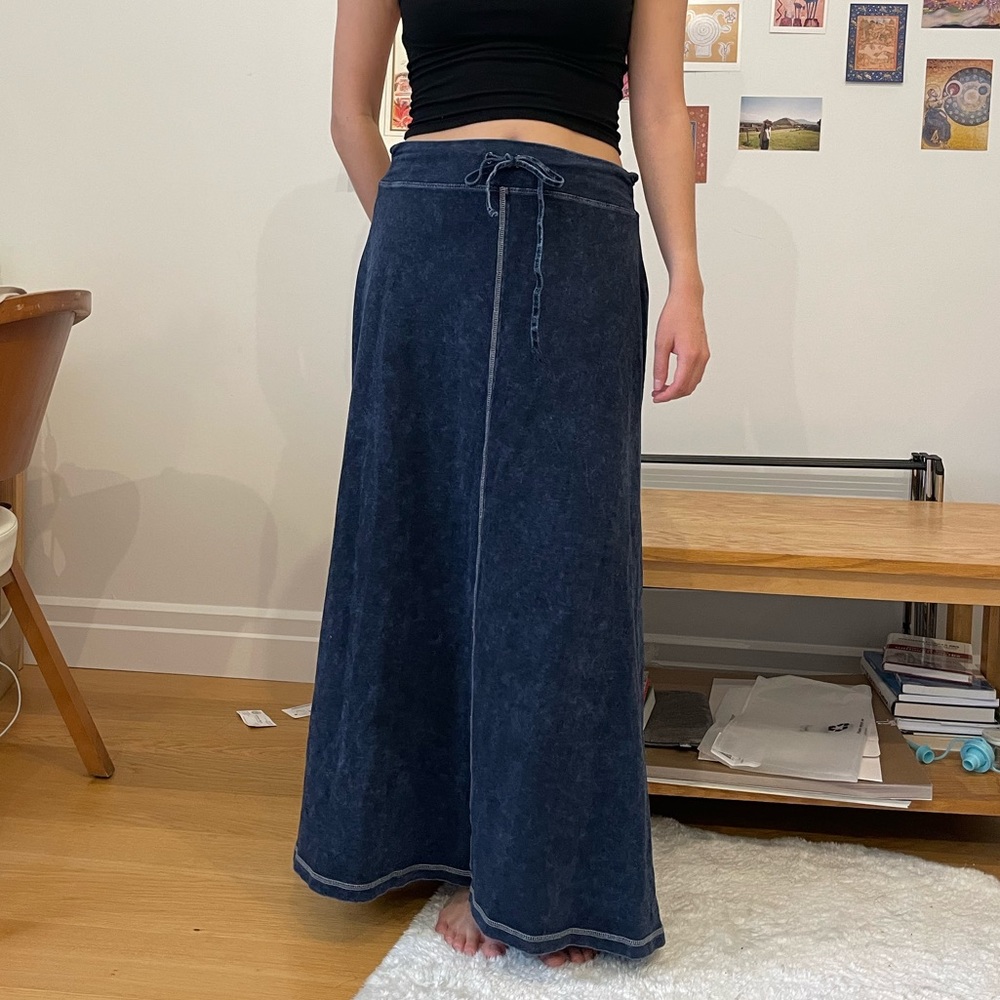 Y2K Blue Maxi Skirt